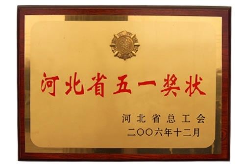 May Day Labor Certificate -- Yongyang Special Steel