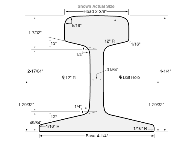 60LBS RAIL 60LB/YD RAIL ASCE 60 RAIL